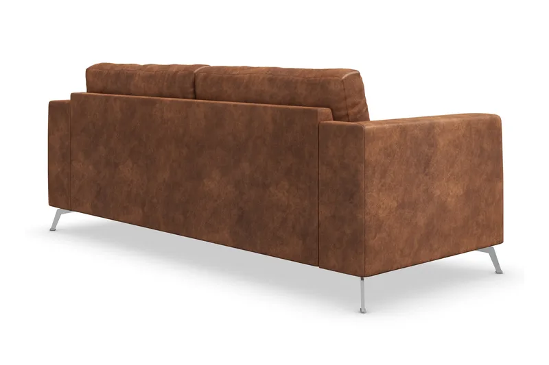 Ocean Lyx 3-personers Sofa i Kunstlæder - Brun - Møbler - Sofaer - Lædersofaer