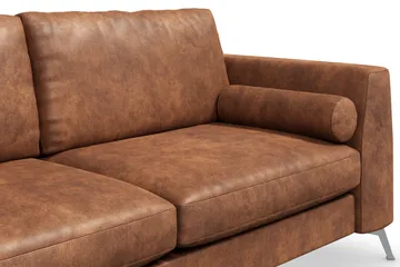 Ocean Lyx 3-personers Sofa i Kunstlæder - Brun - Møbler - Sofaer - Lædersofaer