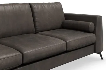 Ocean Lyx 3-personers Sofa i Kunstlæder - Mørkegrå - Møbler - Sofaer - Lædersofaer