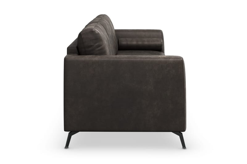 Ocean Lyx 3-personers Sofa i Kunstlæder - Mørkegrå - Møbler - Sofaer - Lædersofaer