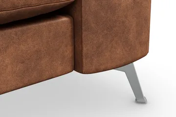 Ocean Lyx 3-personers Sofa i Kunstlæder - Brun - Møbler - Sofaer - Lædersofaer