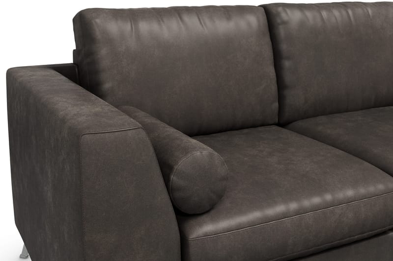 Ocean Lyx 3-personers Sofa i Kunstlæder - Mørkegrå - Møbler - Sofaer - Lædersofaer