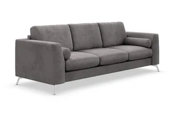 Ocean Lyx 4-personers Manchestersofa - Mørkegrå - Møbler - Sofaer - 4 personers sofa