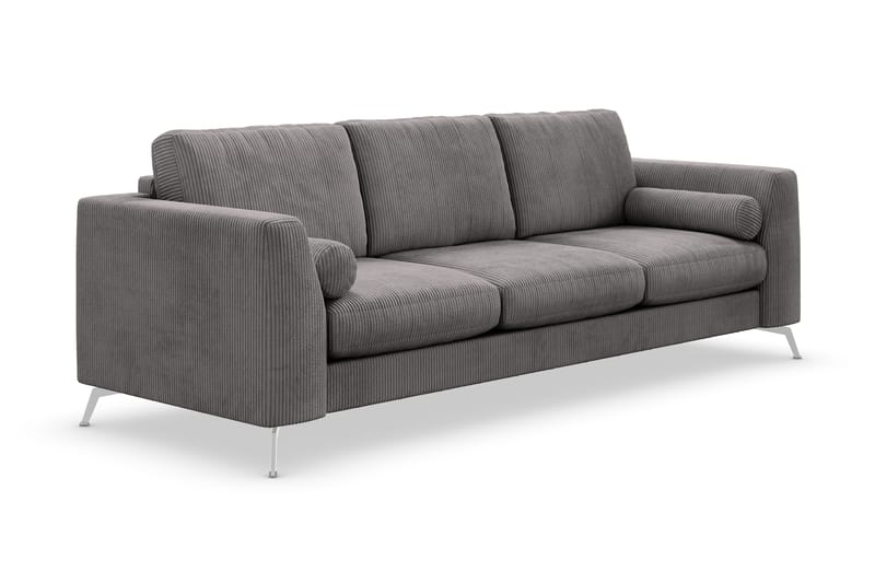 Ocean Lyx 4-personers Manchestersofa - Mørkegrå - Møbler - Sofaer - 4 personers sofa