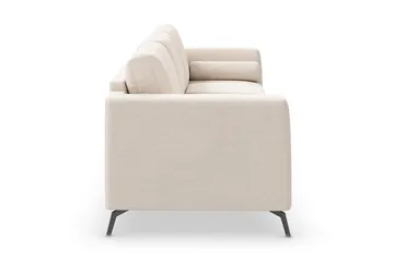 Ocean Lyx 4-personers Chenillesofa med Nakkeruller - Beige - Møbler - Sofaer - 4 personers sofa