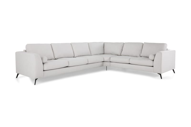 Ocean Lyx 5-personers Vendbar L-formet Hjørnesofa i Stof - Lysegrå - Møbler - Sofaer - Hjørnesofa