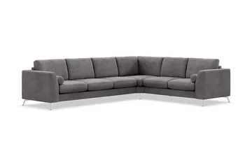 Ocean Lyx 5-personers Vendbar L-formet Hjørnesofa i Manchester - Mørkegrå - Møbler - Sofaer - Hjørnesofa