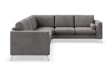 Ocean Lyx 5-personers Vendbar L-formet Hjørnesofa i Manchester - Mørkegrå - Møbler - Sofaer - Hjørnesofa