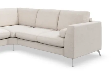 Ocean Lyx 5-personers Vendbar L-formet Hjørnesofa i Stof - Beige - Møbler - Sofaer - Hjørnesofa