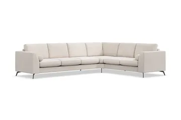 Ocean Lyx 5-personers Vendbar L-formet Hjørnesofa i Stof - Beige - Møbler - Sofaer - Hjørnesofa