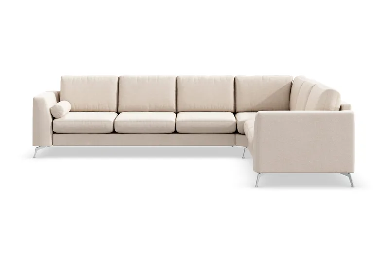 Ocean Lyx 5-personers Vendbar L-formet Hjørnesofa i Stof, Beige