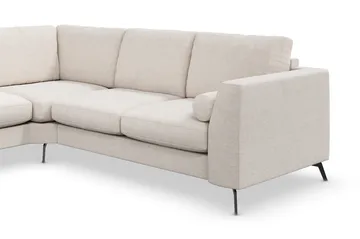 Ocean Lyx 5-personers Vendbar L-formet Hjørnesofa i Stof - Beige - Møbler - Sofaer - Hjørnesofa