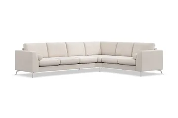 Ocean Lyx 5-personers Vendbar L-formet Hjørnesofa i Stof - Beige - Møbler - Sofaer - Hjørnesofa