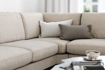 Ocean Lyx 5-personers Vendbar L-formet Hjørnesofa i Stof - Beige - Møbler - Sofaer - Hjørnesofa