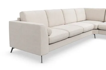 Ocean Lyx 5-personers Vendbar L-formet Hjørnesofa i Stof - Beige - Møbler - Sofaer - Hjørnesofa