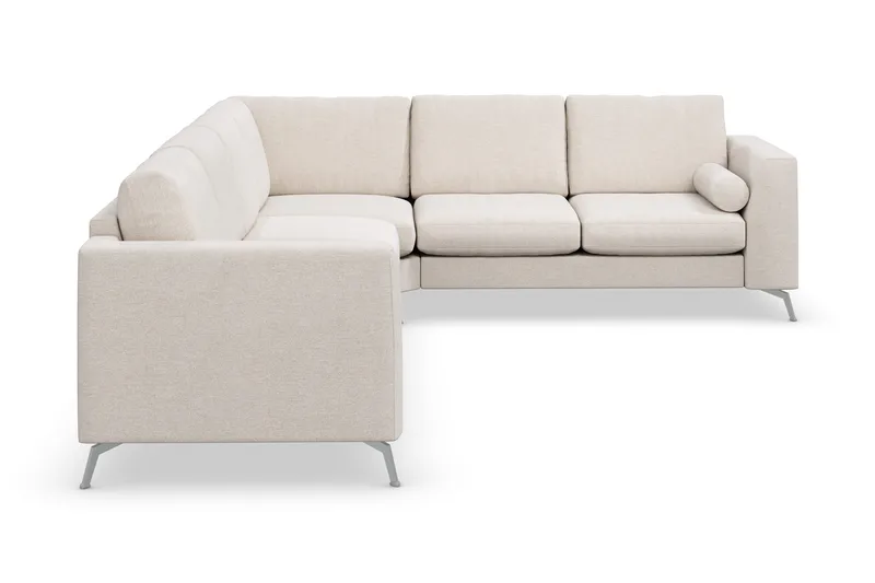Ocean Lyx 5-personers Vendbar L-formet Hjørnesofa i Stof - Beige - Møbler - Sofaer - Hjørnesofa