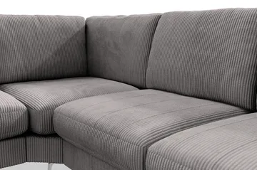 Ocean Lyx 5-personers Vendbar L-formet Hjørnesofa i Manchester - Mørkegrå - Møbler - Sofaer - Hjørnesofa