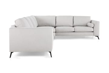 Ocean Lyx 5-personers Vendbar L-formet Hjørnesofa i Stof - Lysegrå - Møbler - Sofaer - Hjørnesofa