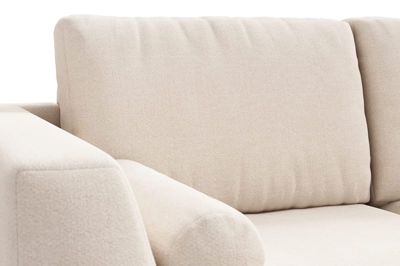 Ocean Lyx 6-personers højrevendt U-formet sofa med divan og chaiselong + fodskammel i stof - Beige - Møbler - Sofaer - U Sofa