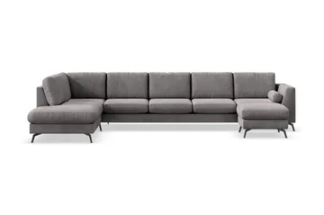 Ocean Lyx 6-personers Venstrevendt U-formet Sofa med Divan og Chaiselong + Fodskammel i Manchester