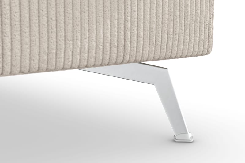 Ocean Lyx 6-personers Højrevendt U-formet Sofa med Divan og Chaiselong + Fodskammel i Manchester - Beige - Møbler - Sofaer - U Sofa