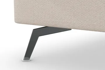 Ocean Lyx 6-personers venstrevendt U-formet sofa med divan og chaiselong + fodskammel i stof - Beige - Møbler - Sofaer - U Sofa