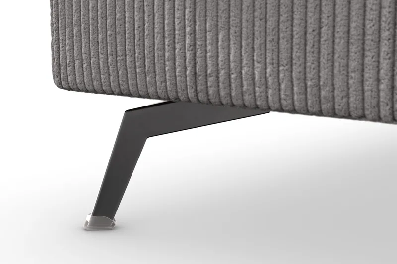 Ocean Lyx 6-personers Venstrevendt U-formet Sofa med Divan og Chaiselong + Fodskammel i Manchester - Mørkegrå - Møbler - Sofaer - U Sofa