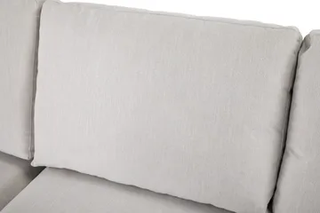 Ocean Lyx 6-personers Venstrevendt U-formet Sofa med Divan og Chaiselong + Fodskammel i Stof - Lysegrå - Møbler - Sofaer - U Sofa