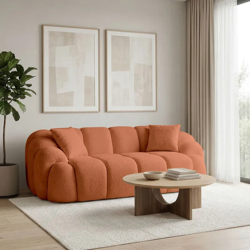 Octavio 2-personers sofa 199x70x80 cm - Fliserød - Møbler - Sofaer - 2 personers sofa