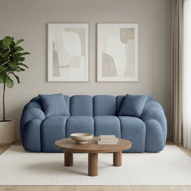 Octavio 2-personers sofa 199x70x80 cm - Marineblå - Møbler - Sofaer - 2 personers sofa