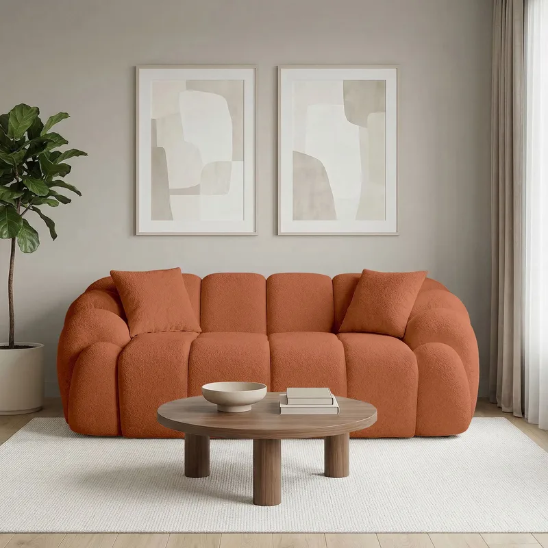 Octavio 2-personers sofa 199x70x80 cm - Fliserød - Møbler - Sofaer - 2 personers sofa