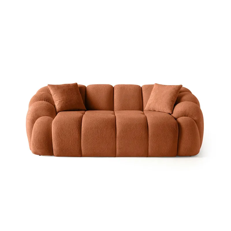 Octavio 2-personers sofa 199x70x80 cm, Fliserød