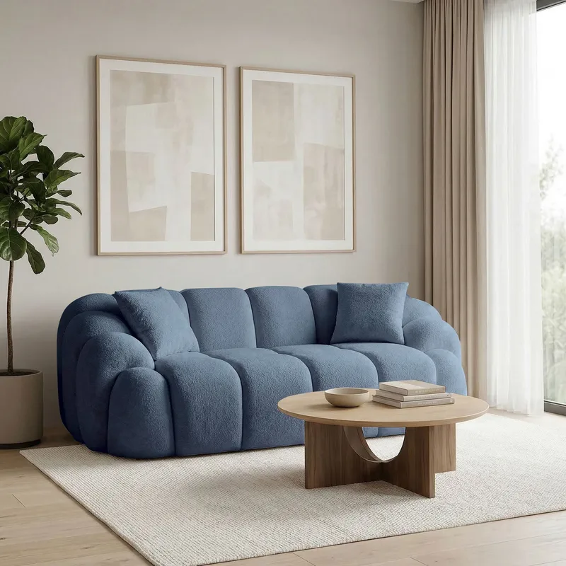 Octavio 2-personers sofa 199x70x80 cm - Marineblå - Møbler - Sofaer - 2 personers sofa