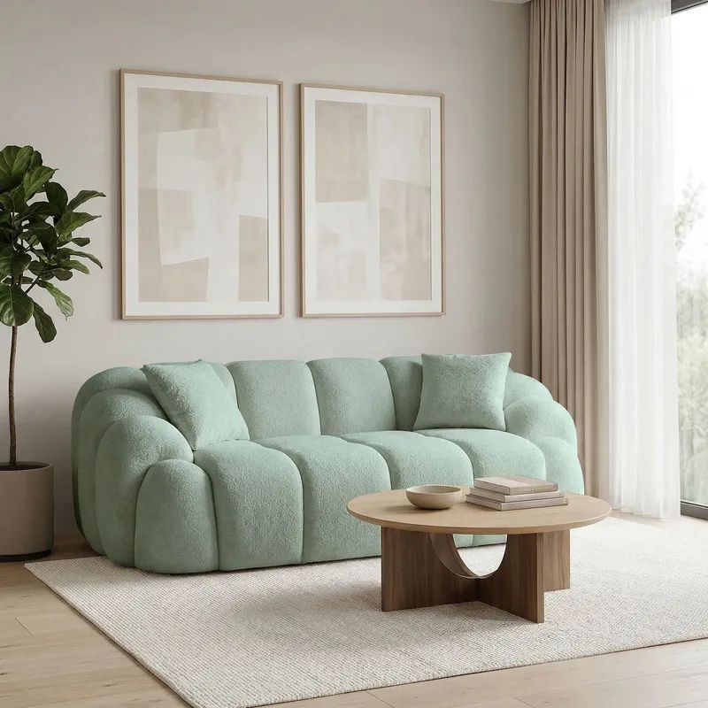 Octavio 2-personers sofa 199x70x80 cm - Turkis - Møbler - Sofaer - 2 personers sofa