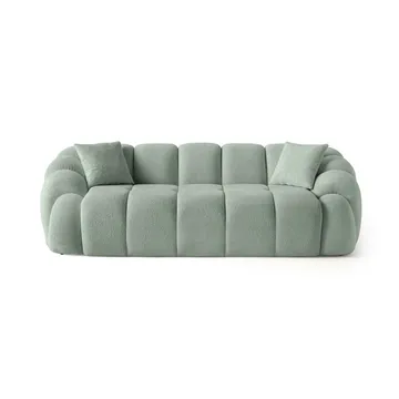 Octavio 3-personers Sofa Bobleformet i Stof - Turkis - Møbler - Sofaer - 3 personers sofa