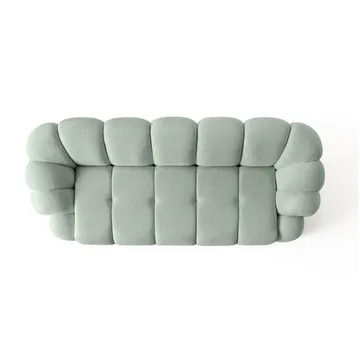 Octavio 3-personers Sofa Bobleformet i Stof - Turkis - Møbler - Sofaer - 3 personers sofa