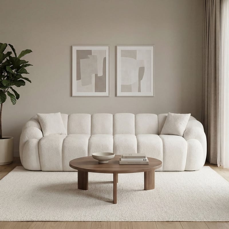 Octavio 4-personers sofa 268x70x80 cm - Hvid - Møbler - Sofaer - 4 personers sofa
