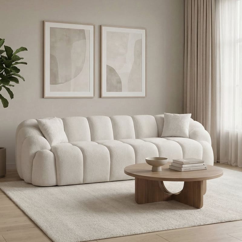 Octavio 4-personers sofa 268x70x80 cm - Hvid - Møbler - Sofaer - 4 personers sofa