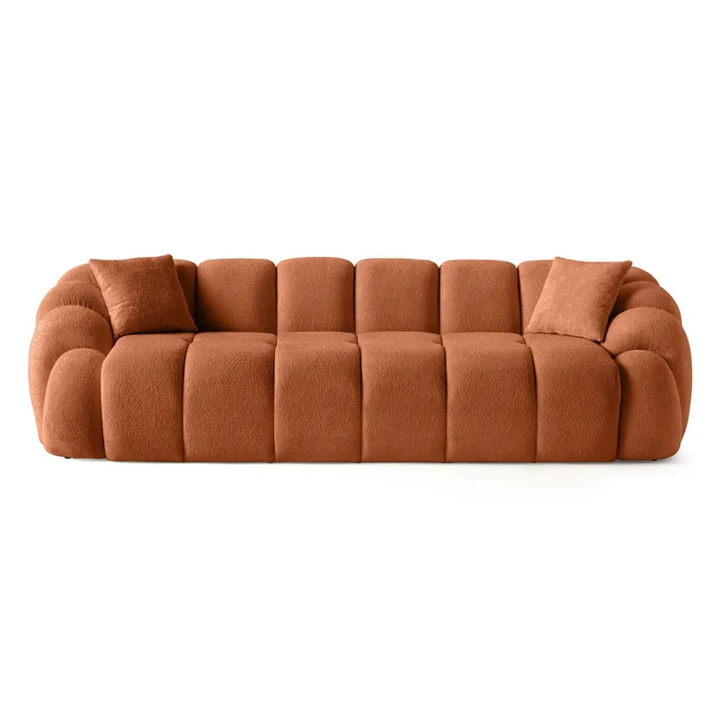 Octavio 4-personers sofa 268x70x80 cm, Fliserød