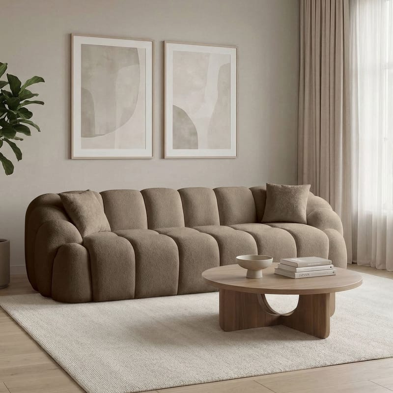 Octavio 4-personers sofa 268x70x80 cm - Brun - Møbler - Sofaer - 4 personers sofa