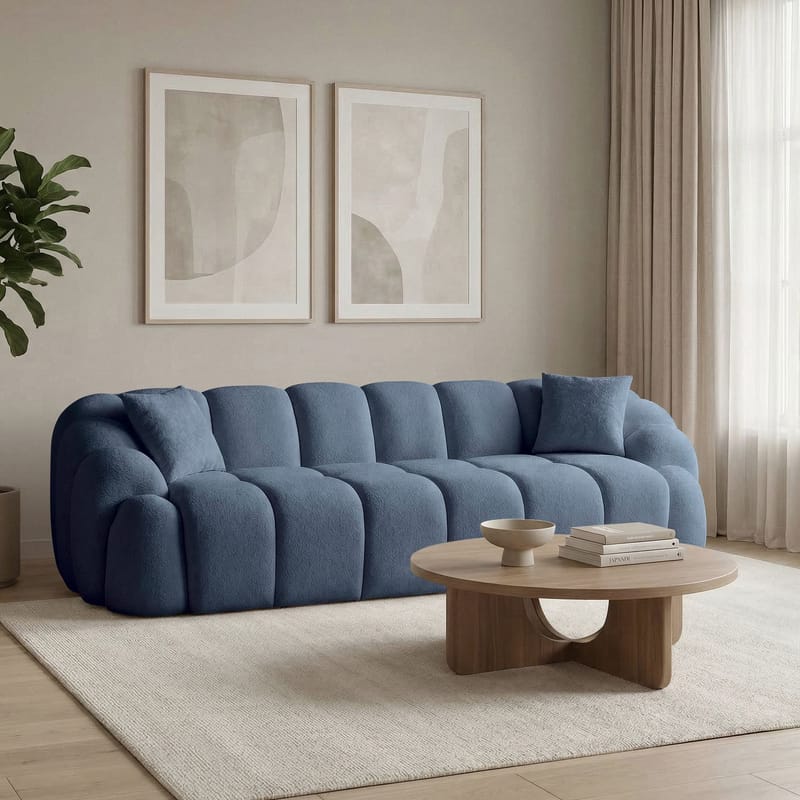 Octavio 4-personers sofa 268x70x80 cm - Marineblå - Møbler - Sofaer - 4 personers sofa