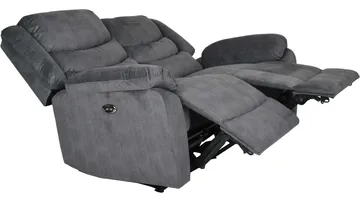 Olvani 2-personers reclinersofa i stof elektrisk - Grå - Møbler - Sofaer - Recliner sofaer - 2 personers biografsofa & reclinersofa