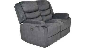 Olvani 2-personers reclinersofa i stof elektrisk - Grå - Møbler - Sofaer - Recliner sofaer - 2 personers biografsofa & reclinersofa
