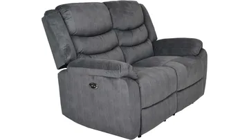 Olvani 2-personers reclinersofa i stof elektrisk - Grå - Møbler - Sofaer - Recliner sofaer - 2 personers biografsofa & reclinersofa