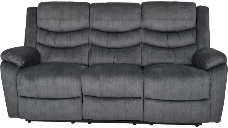 Olvani 3-personers reclinersofa i stof elektrisk - Grå - Møbler - Sofaer - Recliner sofaer
