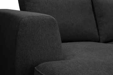 Optus 6-personers U-sofa med divan og chaiselong venstre - Sort - Møbler - Sofaer - U Sofa