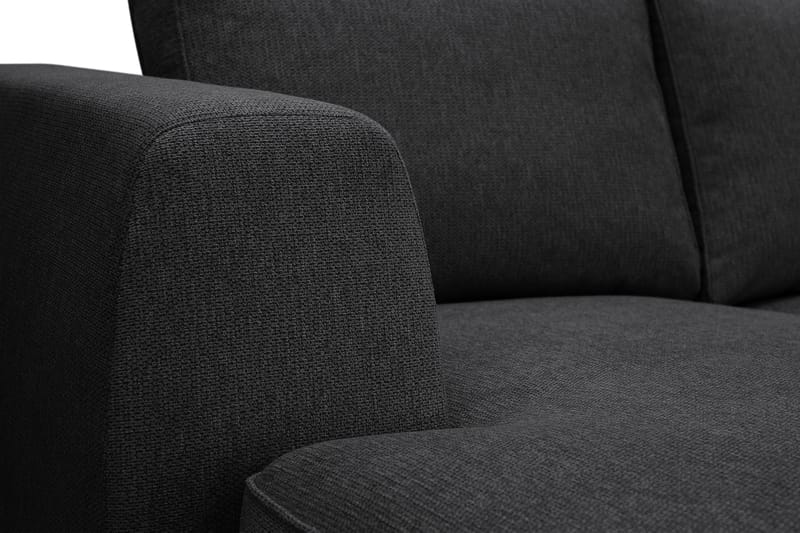 Optus 6-personers U-sofa med divan og chaiselong venstre - Sort - Møbler - Sofaer - U Sofa