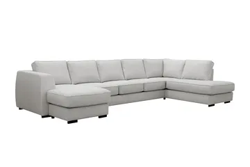 Optus 6-personers U-sofa med divan og chaiselong venstre - Lysegrå - Møbler - Sofaer - U Sofa