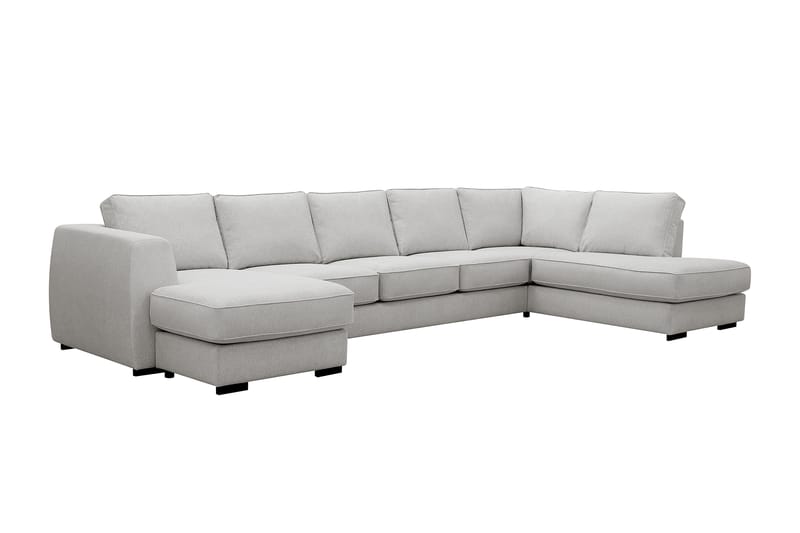 Optus 6-personers U-sofa med divan og chaiselong venstre - Lysegrå - Møbler - Sofaer - U Sofa
