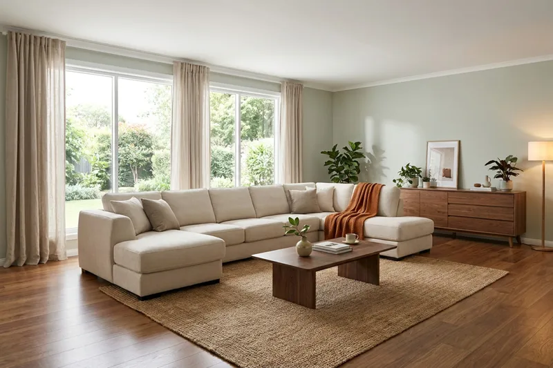 Optus 6-personers U-sofa med divan og chaiselong venstre - Beige - Møbler - Sofaer - U Sofa